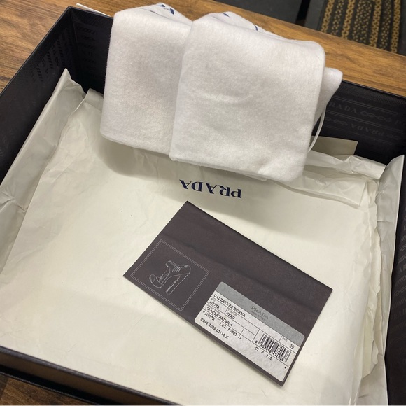 Black Prada Crackle Brush Leather Mary Jane Pump - Picture 11 of 11